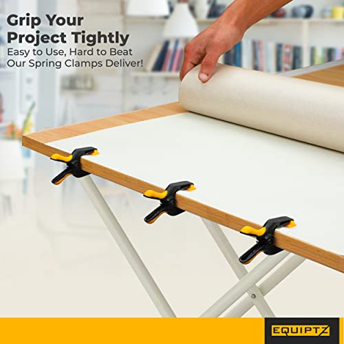 EQUIPTZ Spring Clamps 3 inch - 20 Pack Clamps for Backdrop Stand, Tarps, Crafts & Pool Cover with 1.5 Inch Mouth Opening - Small Clamps for Photography Studio with Non-Detachable Jaw Pads - size: 3" Pack of 20
