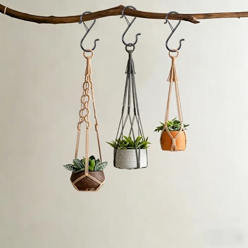3.5in Heavy Duty S Hooks for Hanging, Safety Buckle Metal Hooks, 18 Pack - size: 18PCS