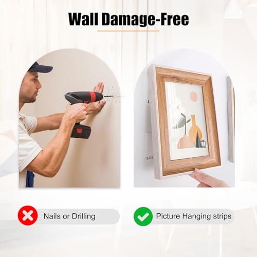 Picture Hanging Strips Heavy Duty, 40 Pairs Sticky Picture Hangers - size: Small-40 pairs