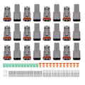 12 Sets Deutsch Connector Kit, 2 Pin Way Deutsch DT Connector - style: 12 Sets 2 Pin