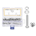 DTGN M5-0.8x30 Phillips Pan Head Machine Screw W/Washer 304 Silver 120pcs - size: M5-0.8x30mm