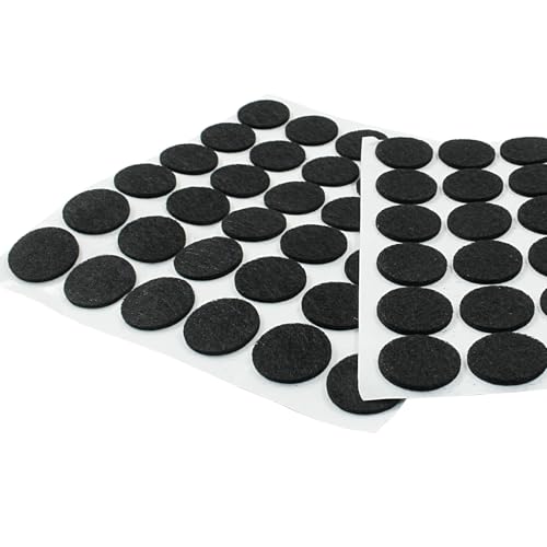 Bivethoi Self-Stick Round Felt Furniture Pads, 0.7"/18mm, Black, 180pcs - size: 0.7" Round 180 pcs