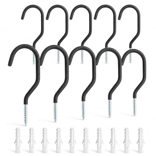 MAQIHAN 10 Garage Hooks Heavy Duty Bike Racks Wall Ceiling Hanging Storage