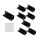 Long L Bracket,ULIFESTAR Black Corner Brace Brackets,Stainless Steel Corner Brackets,Heavy Duty Shelf Bracket,Metal Right Angle Bracket for Wood,60*20mm/2.36*0.79'' 8 PCS - size: 60*20mm/2.36*0.79''