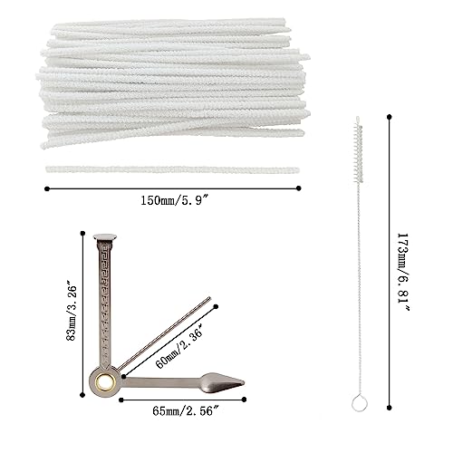 WAFJAMF 56 Pcs Pipe Cleaner Kit 50 Strips 1 Tamper Tool 5 Brushes Set - color: Pipe Cleaning Kit-56pcs