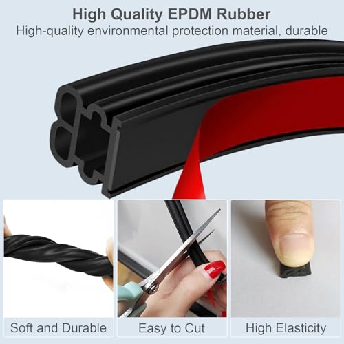 Rubber Seal Strip for Truck Car Weather Stripping Universal Self Adhesive Large Auto Door Soundproofing Weatherstrip for Pickup Truck SUV RV Boat 85.3Ft - size: 85.3Ft