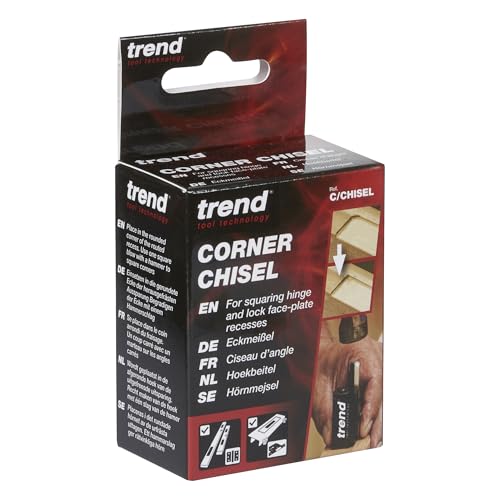 Trend Hinge Recess Squaring Corner Chisel, Spring Loaded Tool for Squaring Hinge Mortises and Lock Faceplates, C/CHISEL