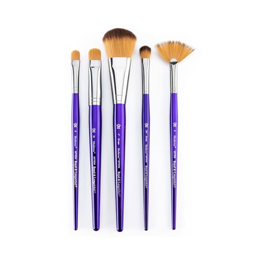 Royal & Langnickel Moderna, 5pc Oval Mop Variety Brush Set for All Painting Mediums, Includes - Mop, Fan & Half Moon Brushes Purple - style: Oval Mop Variety