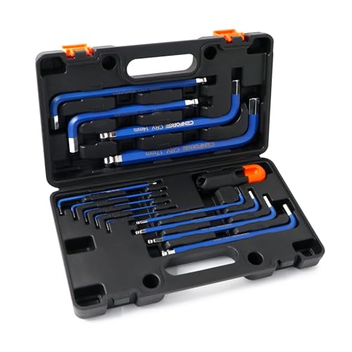 13-Piece Jumbo Metric Hex Key Set (1.5mm – 17mm) – Extra Long Arm Ball End Allen Wrenches – Heavy Duty CR-V Steel L-Keys for Automotive, Industrial & Machinery Repair - style: Metric 1.5-17mm