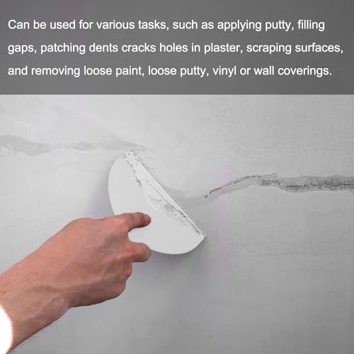 HARFINGTON 10pcs Putty Scraper 3" Width 2mm Thin Flexible Plastic Putty Knives for Taping Drywall Spreading Painting Wall Scratching Gray - size: 3"
