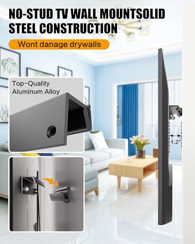 HYPIGO Studless TV Wall Mount for Most 32–75 Inch TVs, Holds up to 150 lbs - size: 32-75 Inch