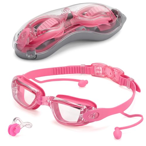 Aegend Swim Goggles, Swimming Goggles No Leaking Full Protect Adult Youth - color: Pink