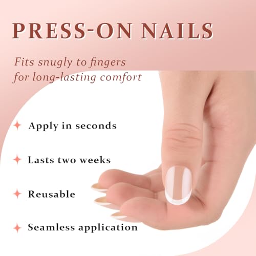Press On Nail, French Tip Chrome Acrylic Press On Nails Short Round, Designer Reusable Glazed Fake Nails, Glossy Soft Gel Nails Wedding and Party, Stick On Glue On Nails Press Ons for Women - color: Chrome French Short Round-3496, size: 24 Pieces (Pack of