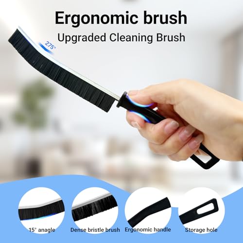 Crevice Cleaning Brush, Multifunctional Gap Hard Bristled Grout Brush Tool | Scrub Small Spaces, Kitchen, Toilet, Bathroom, Corner, Grout, Sink, Window Tracks, Hinges, tile, small cleaning brush(6pcs)