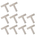 BTMB Stainless Steel Steel T Shape Flat Repair Mending Plate Joining Bracket Brace,Pack of 10 (80x80mm/3.1''x3.1'')