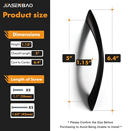 Black Cabinet Pulls 5 Inch Arch Twisted Matte Black Handles Drawer Kitchen Cupboard Bathroom Dresser Cabinet Hardware Zinc Alloy 10 Pack - color: Black, size: 5 Inch Hole Centers