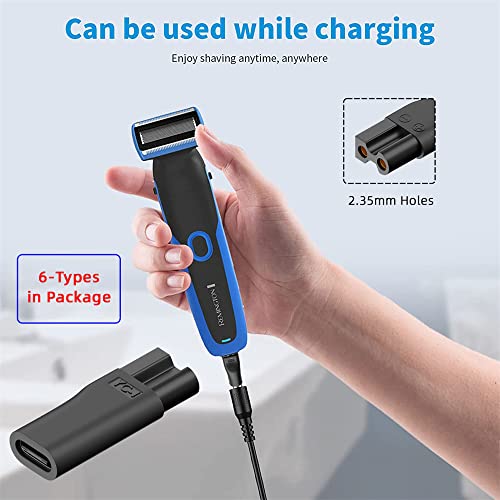 6pcs/Set USB-C Female to 2Pin DC 5V Power Charge Adater for Electric Hair Clipper Beard Trimmers Shavers Beauty Instruments - style: 1.8mm+2.35mm