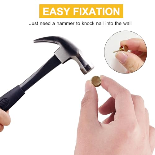 FUZANWJ Double Headed Picture Hangers, Thumb Tacks, Picture Nails, 50pcs