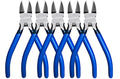 Wire Cutters 5 Pack, 6.5 inch,KAIHAOWIN Flush Cutters Diagonal Cutters Side Cutters Precision Ultra Sharp Spring Loaded Wire Snips Clippers Dikes Cutting Pliers Small for Crafting Jewelry Making,Blue - size: 6.5 inch