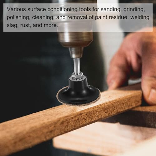 HARFINGTON 26pcs Quick Change Discs Set 2" Lock Sanding Discs with 1/4" Shank Pad Holder Medium Grit Surface Conditioning for Polish Rust Removal - size: 2"