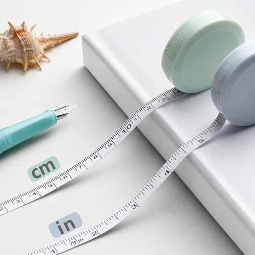 Soft Tape Measure 1pc, 2x0.5in Retractable Cloth Ruler for Sewing | Soft tape measure for body measurements, flexible dual-scale tool - color: random color