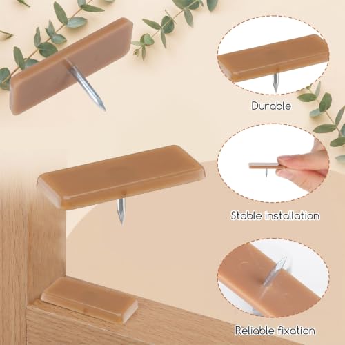 40 PCS Tack-in Drawer Glides, Nail-On Drawer Guides, 1.26×0.51in Dresser Drawers Slides Drawers Bottom Replacement Board Making Slide Smoothly