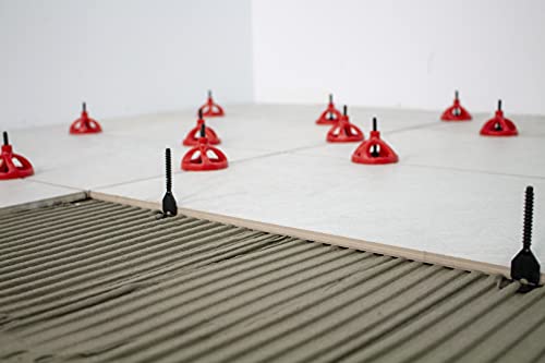 Cyclone Kit: Tile Tools & Tile Leveling System with 300 Tile Leveling Clips 1/8 and 100 Reusable Caps, Packaged in Practical Bucket for Easy Laying and Improved Finishing