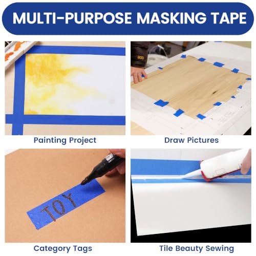 ADHES Blue Masking Tape Painter Tape 1.5in 14Day UV-Anti - size: 36mm x 50m