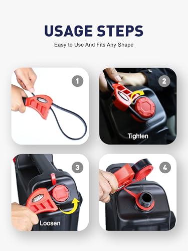 SMART JERRY 2-Pack Rubber Strap Wrenches, Adjustable Oil Filter Wrench