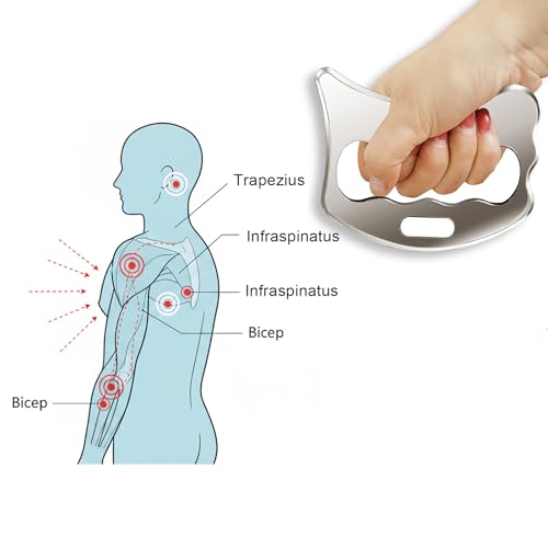 BYYDDIY SD 2 in 1 304Stainless Steel GuaSha Muscle Scraper Tools Set,Scar Tissue Tool,Physical Therapy Tools,Muscle Scraping Tool,Massage Scraper,IASTM Tools,Soft Tissue Massage Tool (SD2)