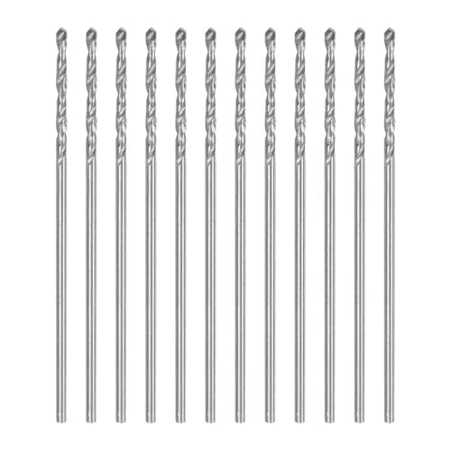 HARFINGTON 12pcs Micro Jobber Twist Drill Bits #63 0.9mm / 0.0354" High Speed Steel HSS Mini Drilling Bit Tool for Stainless Steel Aluminum Wood Plastic - size: 0.9mm