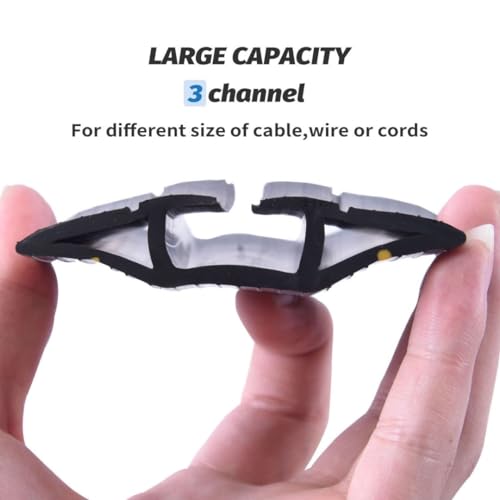 10FT Floor Cord Cover, Heavy Duty PVC Floor Cable Cover,Wire Cover to Protect Wire Prevent Cable Trips for Home Office,Cavity Size 0.94" by0.4 - size: 3 Channel 10 ft