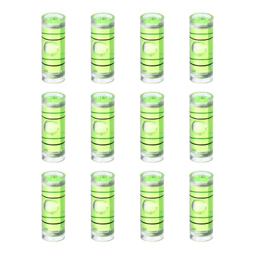 HARFINGTON 12pcs Mini Cylindrical Bubble Spirit Level Vials 8x22.5mm - size: 8x22.5mm