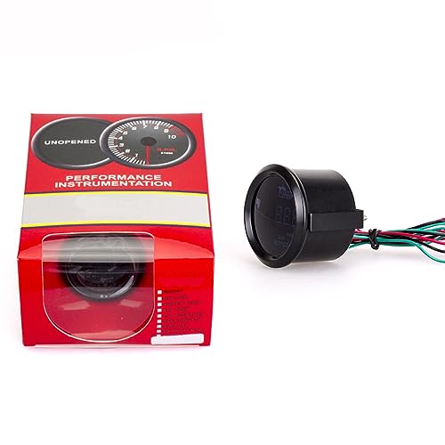 AUCELI Car Digital Air Fuel Ratio Gauge, Universal Meter Kit, 2" 52mm & Blue LED Light Display - style: Air Fuel Ratio Gauge