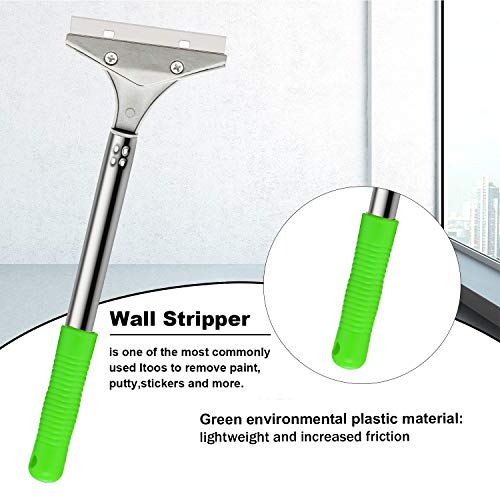 Mudder 4 Inch Razor Blade Scraper Tool Floor Wallpaper Paint, Green, 3 Pcs - color: Green