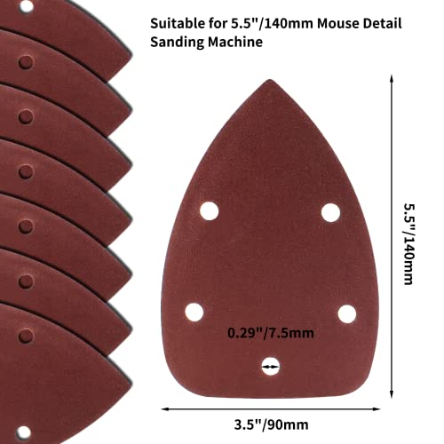 Mouse Detail Sander Sandpaper, 240 Grit, 25 Pcs - size: 240 Grit - 25 Pcs