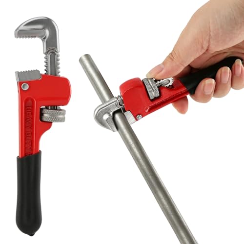 Small Pipe Wrench, 6inch Straight Adjustable Plumbers Pocket Wrench, Mini Straight Plumbing Tool, Sink Wrenchs for Tight Spaces & DIY Repairs(6inch)
