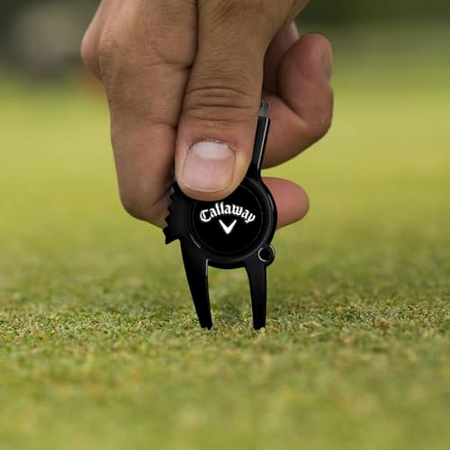 Callaway 4-in-1 Golf Divot Repair Tool - color: Black Chrome