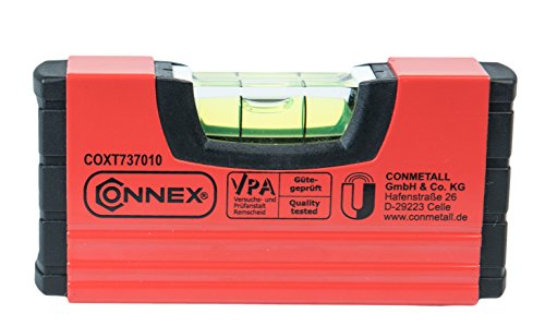 Connex COXT737010 Magnetic Mini Level, Black/Red, One Size