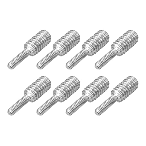 uxcell M3x10mm to M6x10mm Double End Threaded Stud Screw Bolt, 8Pcs 304 Stainless Steel Thread Reducer Adapter for Furniture Machinery Assembly Fastener - size: M3x10mm to M6x10mm