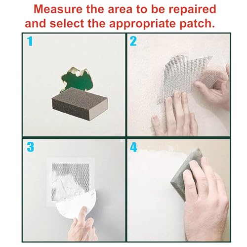 3 PCS 7.87 Inch Drywall Repair Kit,Dry Wall Patch Kits, Wall Repair Patch Kit,Wall Patch Repair Kit,Wall Hole Repair Kit,Drywall Patch Hole,Sheetrock Repair Kit,Ceiling Mesh Self-Adhesive Drywall Hole