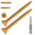 Wood Screws #8 x 2’’, T25 Star Torx Drive Flat Head Deck Screws, Tan, 127Pcs (1lb) - color: Tan, size: 8X2’’