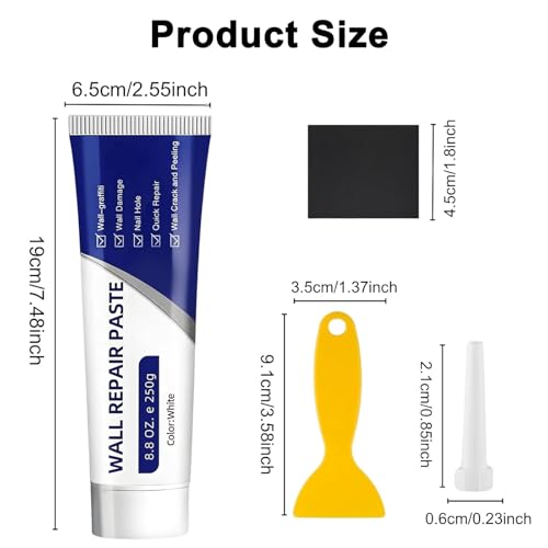 (2PCS) Efficient Drywall Repair Kit with Scraper, 2026 New Quick Drying Wall Mending Agent for Holes & Cracks Nail Holes, Multi-Functional Drywall Patch Paste Repair Kit for DIY Home Fix