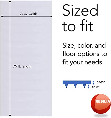 RESILIA Deep-Pile Carpet Runner - Plastic Vinyl Carpet & Rug Protector, Waterproof Clear Vinyl Floor Runners, 27 Inches Wide x 75 Feet Long, Made in The USA - size: 27" x 75' (Rectangular)