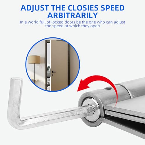 Self Closing Door Hinge, 3 inches,Auto Closing Spring Hinge with Adjustable Tension, Thickened 304 Stainless Steel Heavy Duty Door Hinges,with Mounting Screwdriver Hardware,(3 inches)(2 Pack)