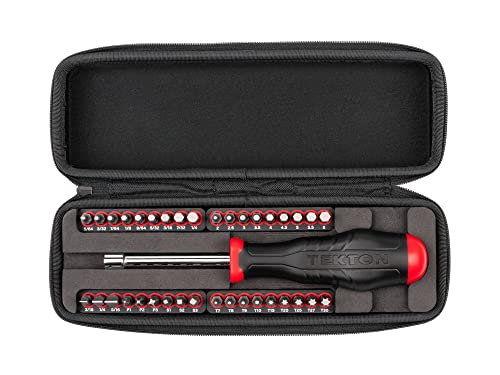 TEKTON 1/4 Inch Bit Driver and Bit Set with Case, 37-Piece | DBH93101 - size: 37-Piece