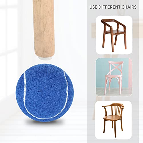 Macarrie 60 Pcs Precut Tennis Balls for Chairs Legs, Blue - color: Blue