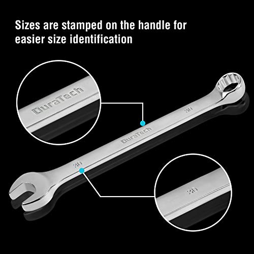 DURATECH Long Pattern Combination Wrench Set, Metric, 5-Piece, 23-30mm - size: Metric(23 to 30mm)