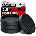 Furniture Coasters, 4PCS 2.5" Furniture Caster Cups for Hardwood Floors - size: 2.5" 4pcs Black