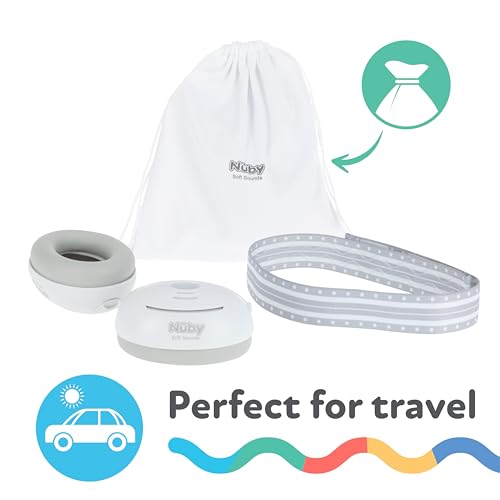 Nuby Soft Sounds Noise-Canceling Earmuffs with Travel Case - color: White